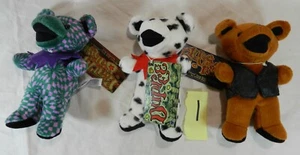 Lot of 3 Grateful Dead Bean Bears by Liquid Blue- New with tags - Lot 1 - Dupree - Picture 1 of 13