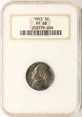 1953 Proof 5c Jefferson Nickel NGC PF68 - Image 1 of 4