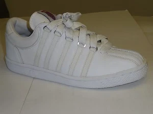 Tenis bajos blancos variados clásicos de cuero K Swiss Juniors talla 4,5 - Imagen 1 de 5