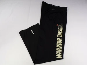 Reebok Athletic Pants Workout Ready Collection Unisex Medium Black "Warrior Dash - Picture 1 of 9