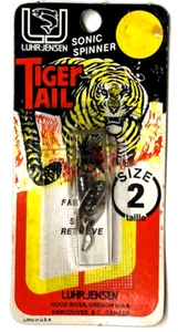 Luhr Jensen Vintage Cola de Tigre Talla 2 Negro Fly Sonic Spinner Níquel 2754-002-001 - Imagen 1 de 15