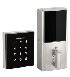 Kwikset / 953 Obsidian Touchscreen Deadbolt / Keyless / Satin Nickel / 953 OBN 1 - Picture 1 of 7