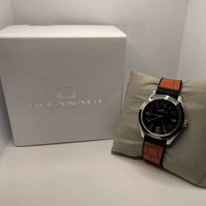 Oceanaut Vault OC7514 Men's Brown Silicone & Leather Analog Dial Watch Tx157 - Picture 1 of 10