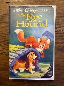 Bande VHS classique Walt Disney RARE DIAMANT NOIR Fox & The Hound (ORIGINALE) - Photo 1 sur 9