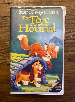 💎 Walt Disney RARE Classic BLACK DIAMOND  Fox & The Hound  VHS tape (ORIGINAL) - Image 1 of 4
