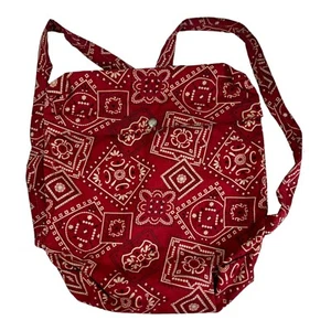 Bandana Print Backpack w/ Snap Closure. City/Town/Beach/School - Picture 1 of 6