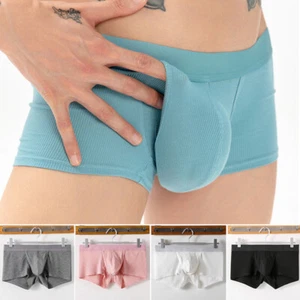 Sexy Herren Open Front Unterwäsche Boxershorts Penis Pouch Soft Panty Naht ☾ - Bild 1 von 18