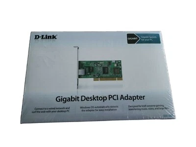 D-Link DGE-530T 10/100/1000 Gigabit Wired Ethernet Network PCI Adapter, Sealed - Image 1 of 4