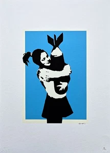 BANKSY - Bomb Love - Edición numerada 86/150, 50x70 cm (19,7x27,6 pulgadas) - Imagen 1 de 5