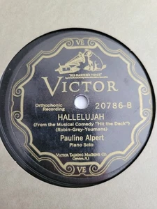 78 PAULINE ALPERT Victor 20786 Magnolia/ HALLELUJAH VG++ Piano Solo - Picture 1 of 2