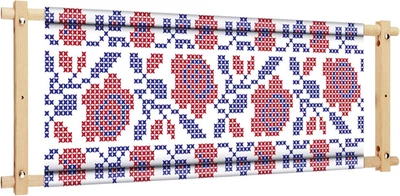 33 X 12 Inch Scroll Frame for Cross Stitch Needlepoint Embroidery Scroll Wood Ne - Image 1 of 4