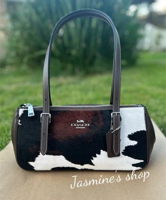 Сумка наплечная Coach Asher с коровьим принтом CCC85 с коровьим принтом цвет икры/Sv/Cow Multi - Изображение 1 из 4