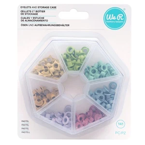 We R Eyelets W/Storage Case 140/Pkg-Pastel - Picture 1 of 1