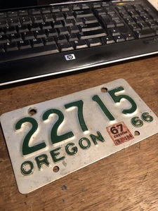 Matrícula de motocicleta Oregon 1966 vintage CB77 CL77 CA77 - Imagen 1 de 4