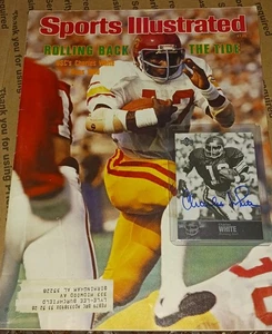 CHARLES WHITE 2011 UD COLLEGE FOOTBALL LEGENDS AUTO + SPORTS ILLUSTRATED 10/2/78 - Picture 1 of 8