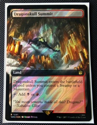 Dragonskull Summit (SURGE FOIL EA) | MTG Doctor Who | Rakdos Dual Land EDH | NM - Image 1 of 4