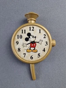 2003 Hasbro Disney Mr Mrs Potato Head Mickey Mouse Clock Pocket Watch Vintage - Picture 1 of 3