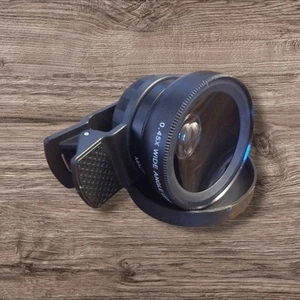 0.45x Wide Angle Lens With - MACRO Cell Phone ATTACHMENT and Carring Case - Photo 1 sur 10