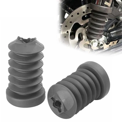 2x Para Harley FLHR FLHT FLHX Ala Dorada GL1200 Amortiguador Trasero Botas Polaina Horquilla Cubierta Foto 1 de 4