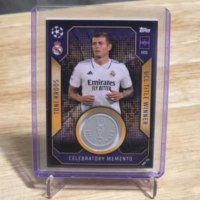 2023 Topps Match Attax Tony Kroos MR-TK  Celebratory Memento UCL TIttle Winner - Image 1 of 2
