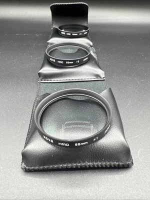 Hoya 55 mm HMC Lens Set (+1,+2,+4) Screw-In Lenses Made in Japan w/ Case - Image 1 of 4