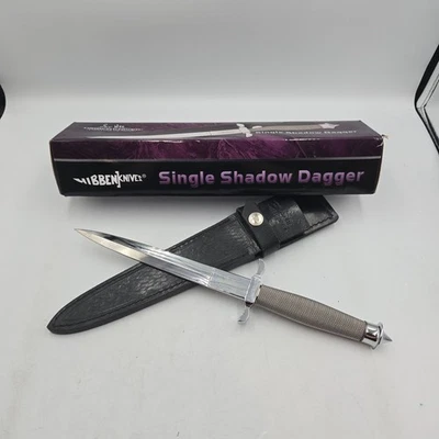 Hibben Silver Shadow Fixed Knife 7.5" Stainless Steel Blade Wire Wrapped Handle - Image 1 of 4