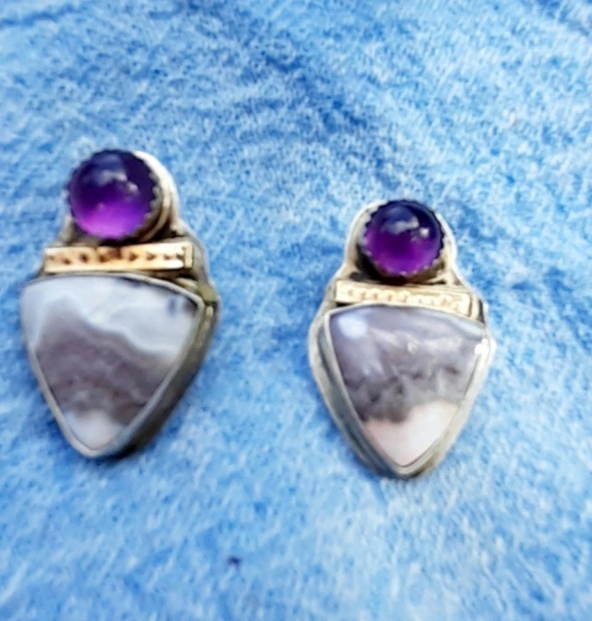 Pendientes de amatista y jaspe Foto 1 de 4