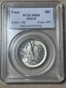 1935-D Texas Commemorative Half Dollar PCGS MS64 - Picture 1 of 4