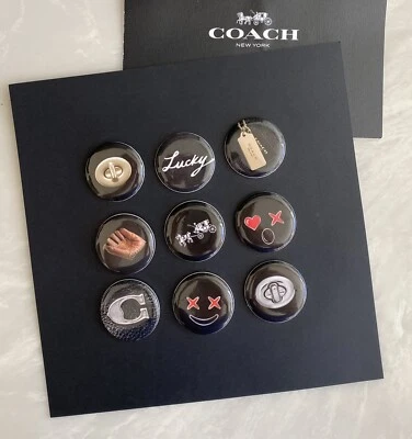 NEW COACH SET OF 9 BROOCH PINS - Image 1 of 4