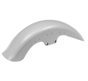 FATBOY FRONT FENDER WITH CHROME ADAPTERS FOR HARLEY FL BAGGERS 2014-2019 - Picture 1 of 2