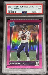 2021 Panini Donruss Davis Mills Pink Rated Rookie PSA 7 Pop 3 - Picture 1 of 2