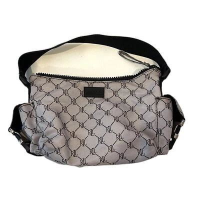 Bolso de Mano Lauren Ralph Lauren Negro Tostado Logo Nylon Hombro Clásico Todos los Días Foto 1 de 4