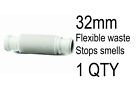 1 x 32mm Flexible Self Sealing Waste Valve stops odour Water Pipe Bathroom Kitch