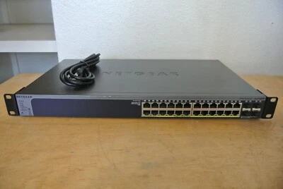 NETGEAR PROSAFE GS728TP 24 PORT GIGABIT POE+ SMART ETHERNET SWITCH W/4x SFP 190W - Image 1 of 4