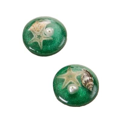 Ajustes camafeo cúpula cabujón resina redonda perla estrella de mar natural 5 piezas 20 mm/25 mm Foto 1 de 4