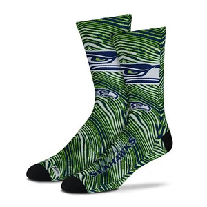 Zubaz By For Bare Feet NFL Adults Unisex Seattle Seahawks Zubified Dress Socks - Picture 1 of 4