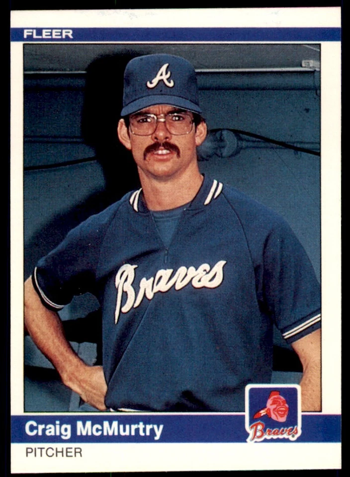 1984 FLEER CRAIG MCMURTRY . ATLANTA BRAVES #184 - Image 1 of 2