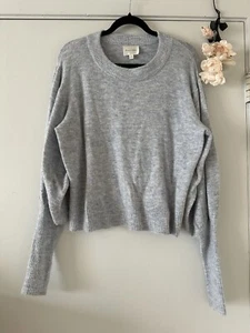 Anthropologie Line & Dot blue Balloon Sleeve Sweater -Medium - Picture 1 of 7