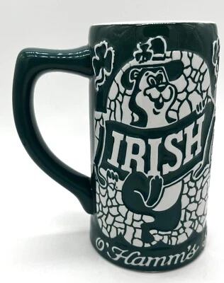 Taza Hamm’s Beer Bear Stein Día de San Patricio O’Hamms Salutes Irish Ceramarte COMO ESTÁ Foto 1 de 4