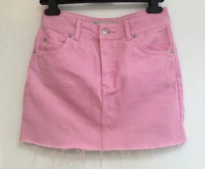 MOTO short denim skirt - candy pink - size 8 petite - by TopShop - Picture 1 of 3