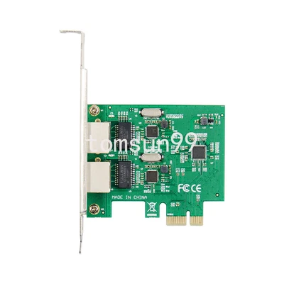 Dual Port Gigabit Ethernet PCI-E x1 Network Adapter Card NIC Realtek RTL8111 - Image 1 of 4