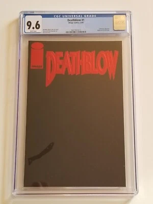 Deathblow #1 CGC 9.6 N Mint+ White Pages, Cybernary Flip Cover, Red Foil, Image - Image 1 of 2