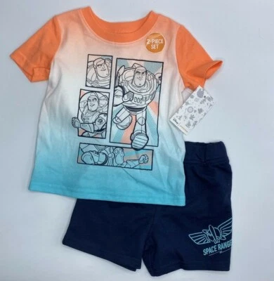 Boys Size 18M Adorable Toy Story 2-Piece Short Set Summer Outfit Buzz Lightyear - Image 1 of 4