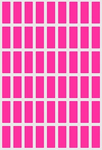 Neon Pink Rectangle Label in Various Sizes (1" x 3/8" - 4" x 2") 15 Sheets - Picture 1 of 17