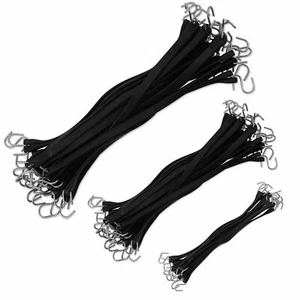 Kitchentoolz Cordones elásticos a granel con ganchos Paquete de 50 - Múltiples longitudes - Cuerda de lona - Imagen 1 de 5