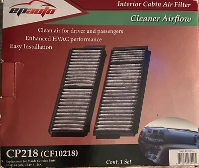 Filtro de aire de cabina de carbón activado 2 piezas para Mazda 3 2004-2009 5 2006-2017 3 Sport Foto 1 de 2