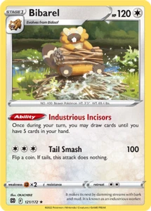 1x Bibarel Holo 121/172 - N/M Pokemon Brilliant Stars - Bild 1 von 2