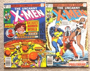 Marvel Comics 1980 Uncanny X-men 123 &124 Spider-man Arcade Murder World - Picture 1 of 3