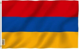 Anley Fly Breeze 3x5 Foot Armenia Flag - Republic of Armenia Flags with Grommets - Picture 1 of 6