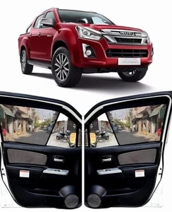 Half Cut Black sun Shades Magnetic Fit For Isuzu Vcross Set of 4 - Picture 1 of 3